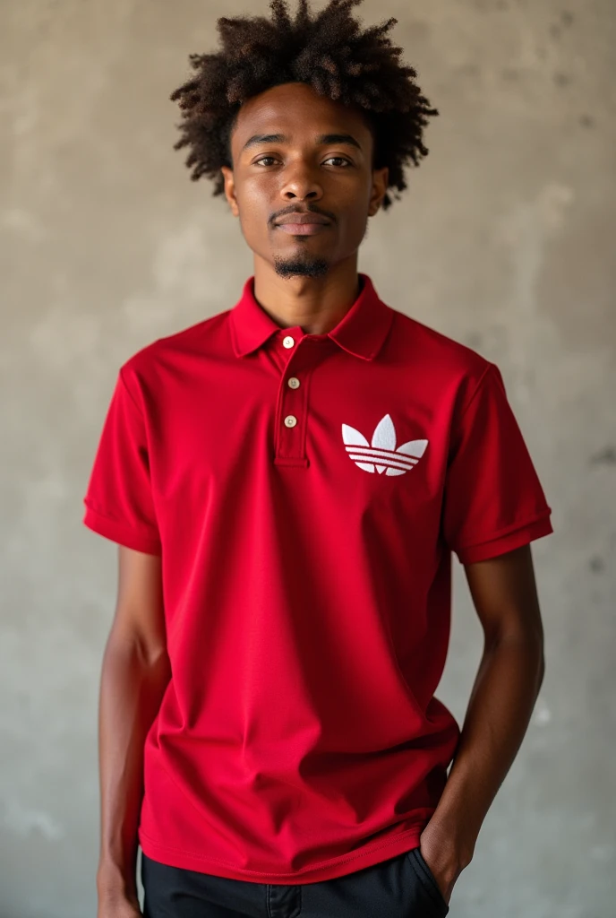Make me a polo shirt with the EMPOWERED YOUTH MOVEMENT logo, the logo should be red and the colours of the polo shirt should be eye-catching. 