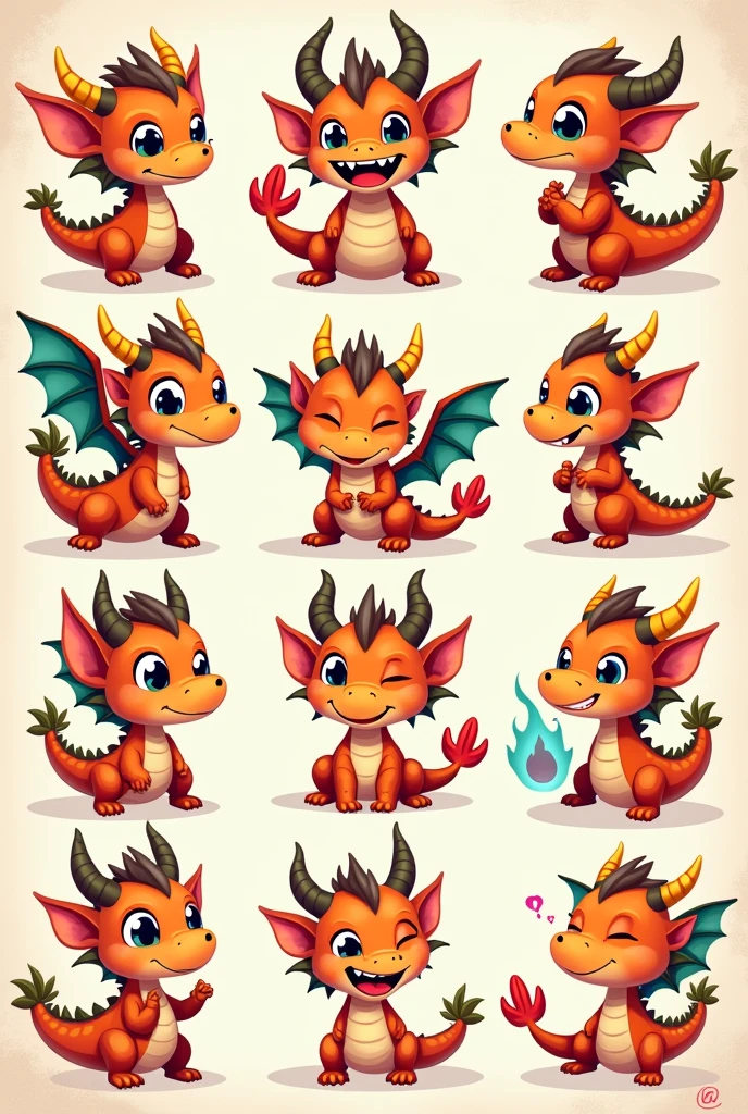 dragons twitch's emoticones different emotions