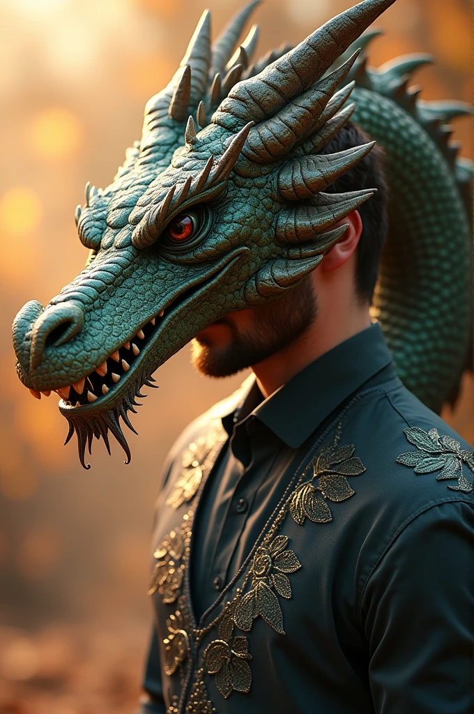 A man mixed with a dragon