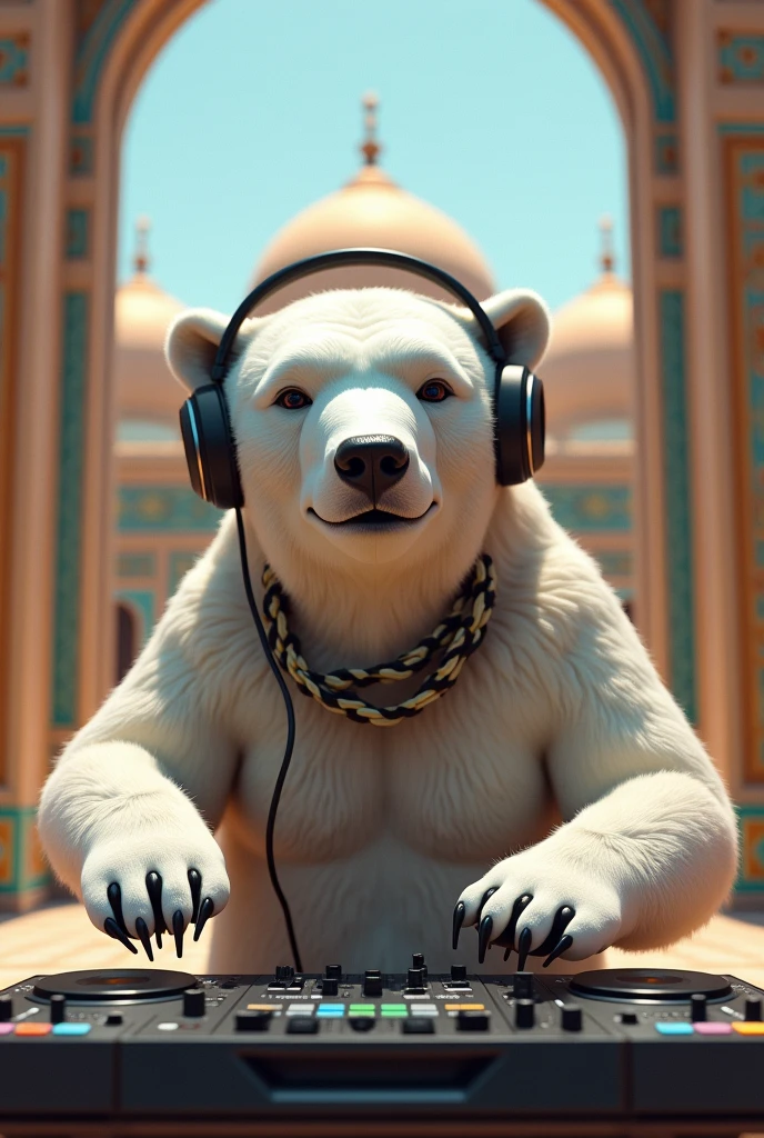 Dj polar bear in Samarkand