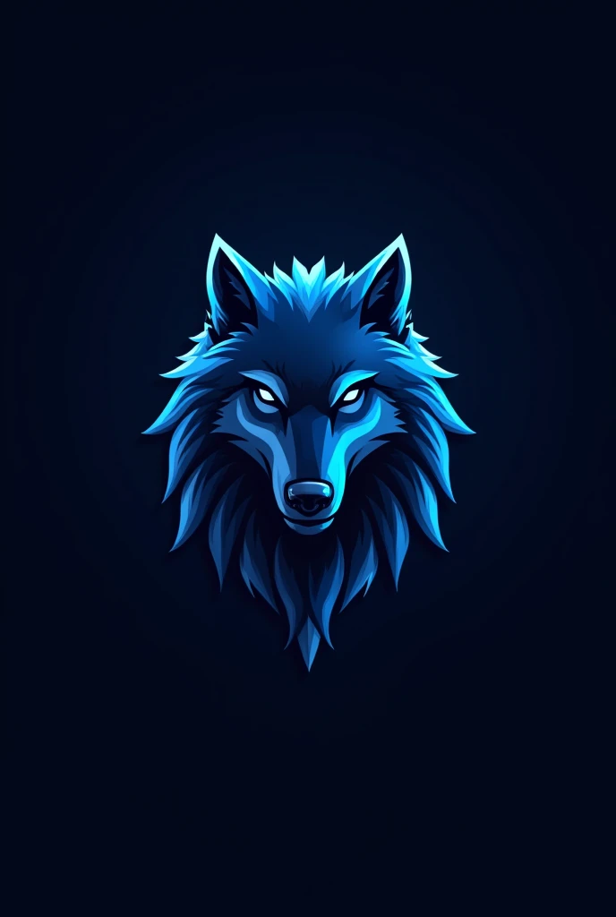 Wolf logo with blue and black colour