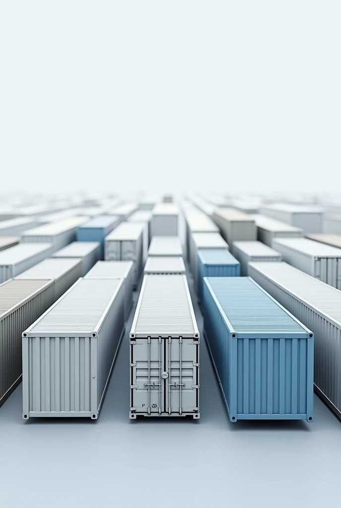 I want an image for the cover of a presentation that contains images of dry van containers ,high cube, Open top, Open side, refer ,flat rack, tank 

