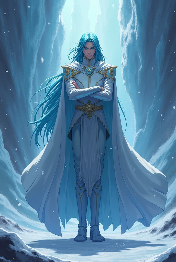 Create character art: Aquarius Camus from the anime Knights of the Zodiac
