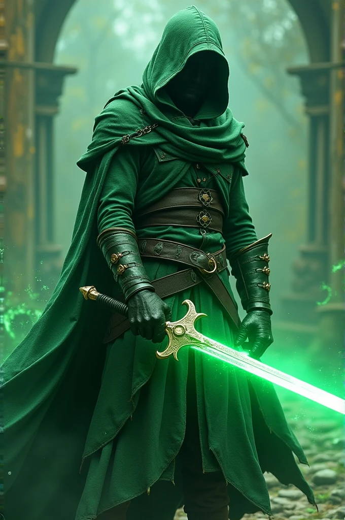 Swordsman with green powers