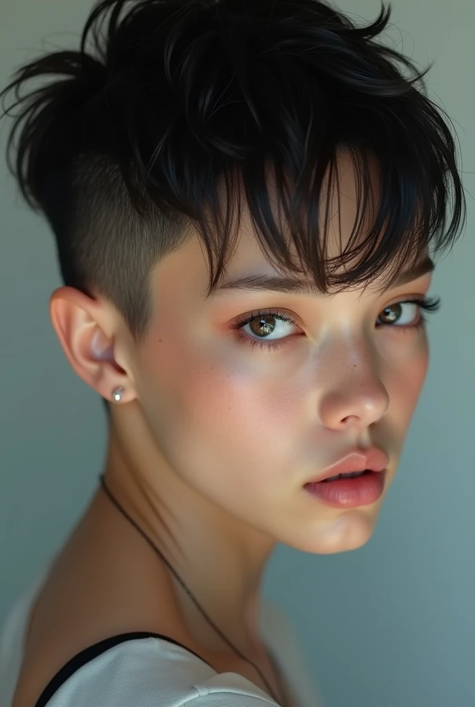 Girl with hair like a man