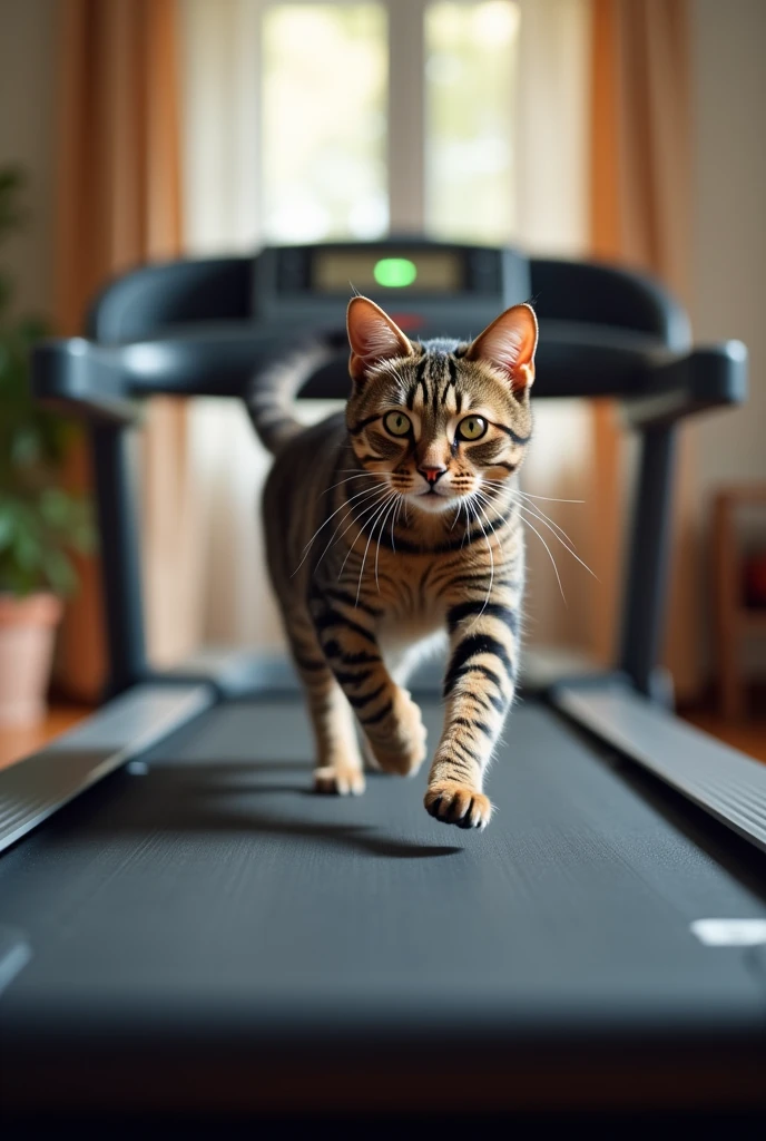 Cat run on treadmill