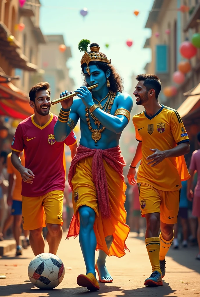 Sree Krishna & Messi & Ronaldo festival Street