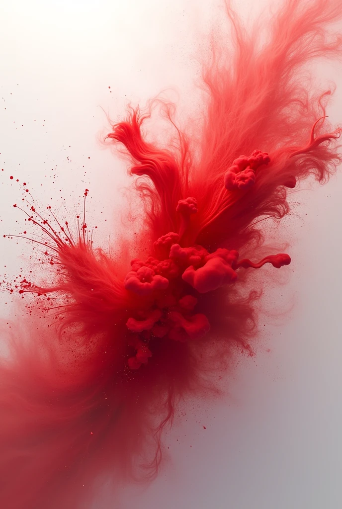 red smoky paint splash effect