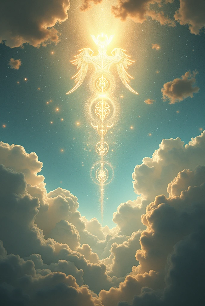Heavenly background, with an ethereal writing called Prophetic school
