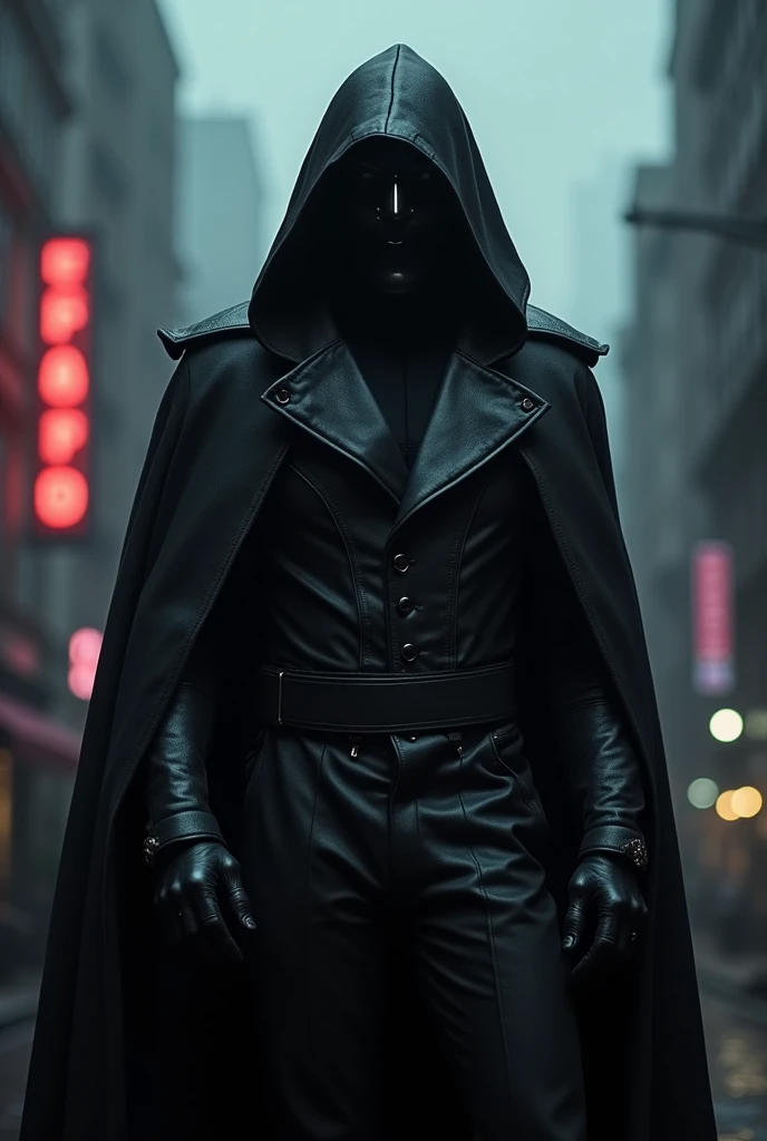 Dark vigilante priest sinister over all leather mask