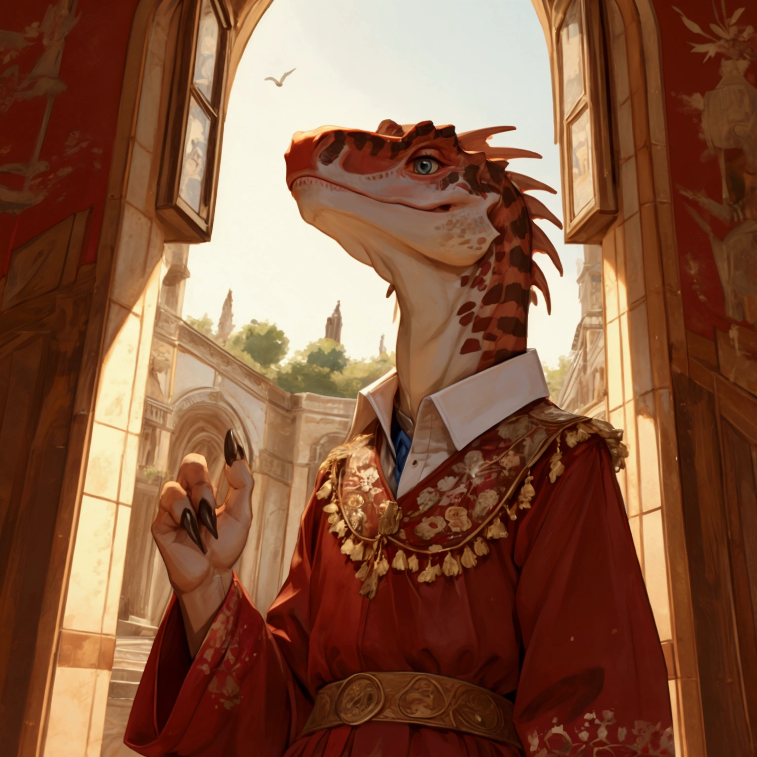 utahraptor looking front