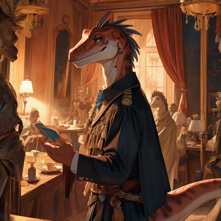 utahraptor looking front