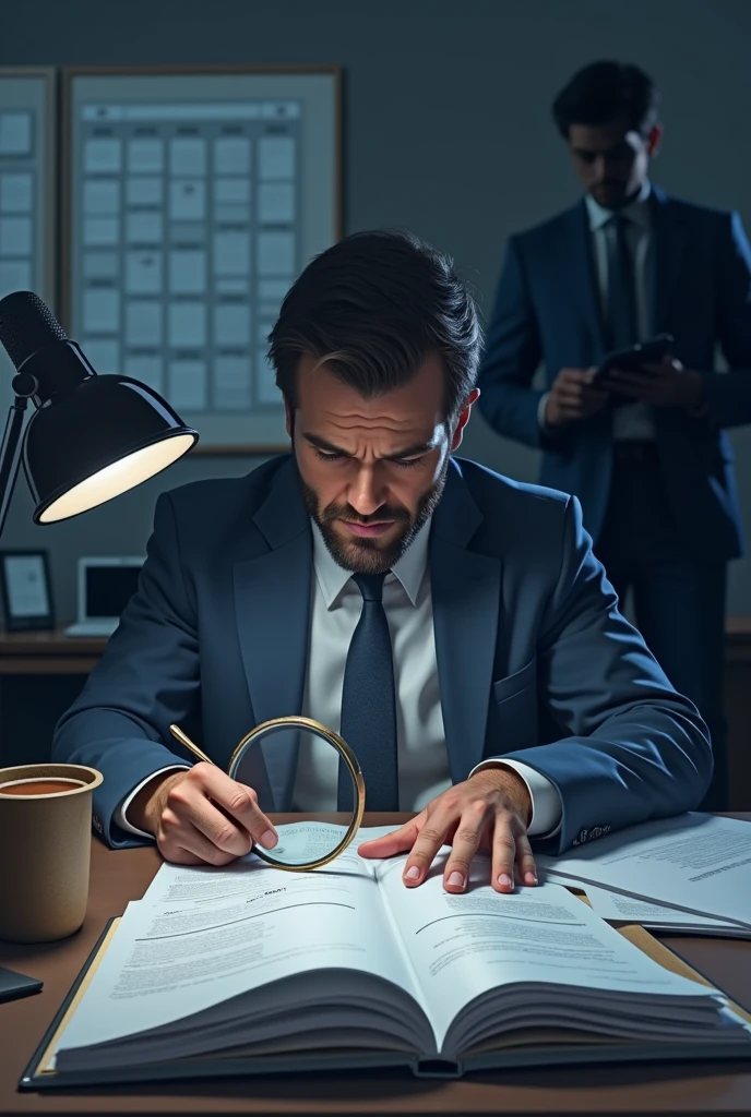 Hi there! I'm looking for a custom image related to dealing with a tax investigation by the tax authority. The image should convey a sense of challenge and determination in facing a tax audit. It could include a person at a desk with tax documents, a calendar, and a focused expression. I would appreciate if the image captures the financial struggle and the need to handle the situation smartly and efficiently. Thank you!

The image features a magnifying glass focused on financial documents, symbolizing scrutiny and investigation. In the background, a silhouette of a tax auditor or investigator can be seen, adding a sense of mystery and challenge. The color scheme could include shades of blue and grey to convey a professional and serious tone.

This image can visually represent the theme of investigation and scrutiny in a tax-related context. It can evoke a feeling of tension and the need to navigate through complex financial matters carefully. I hope this idea resonates with you! 