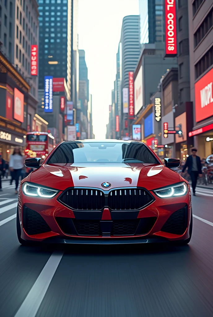 Bmw car in a city streets
