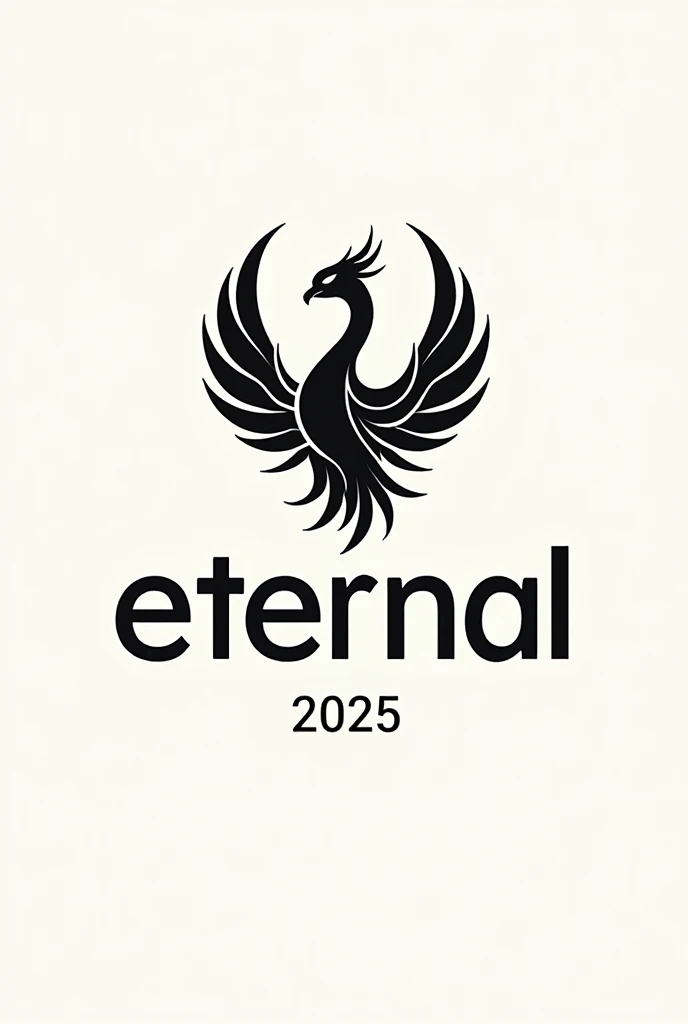 A logo that has to do with the word eternal, combined with an animal that symbolizes eternity and says Eternal 2025, with italic font and small numbers