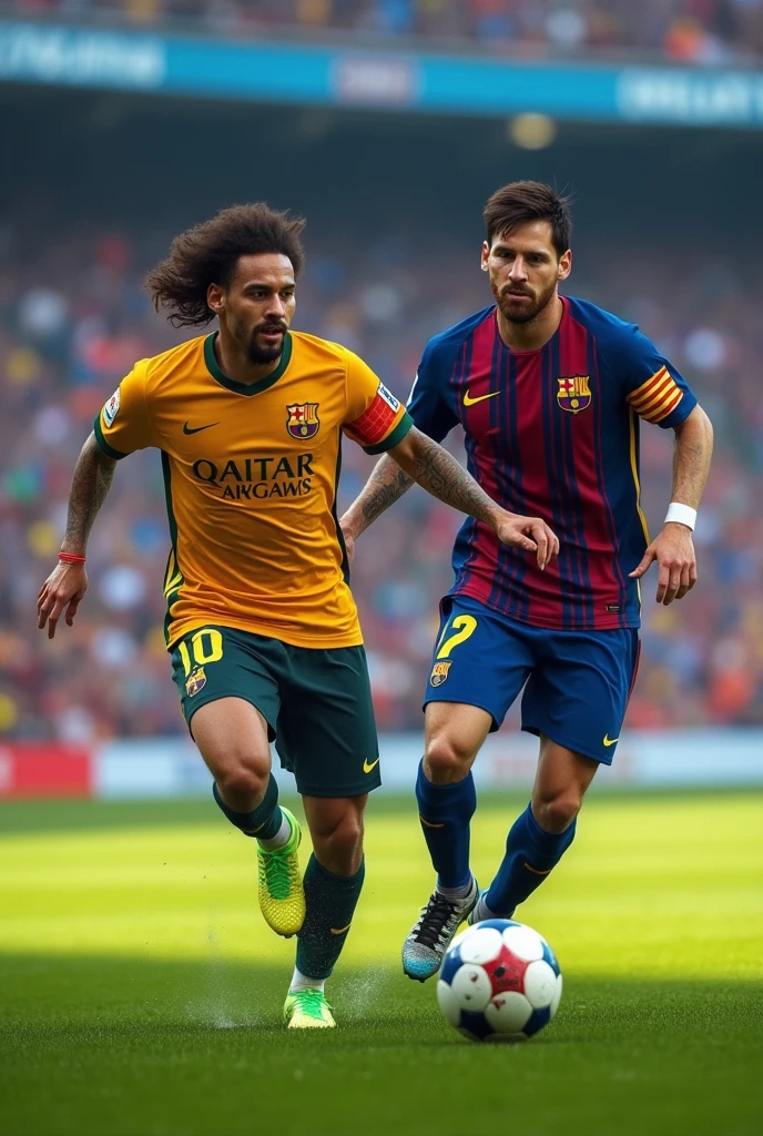 I want you to make me some people giving passes with the ball neymar and messi