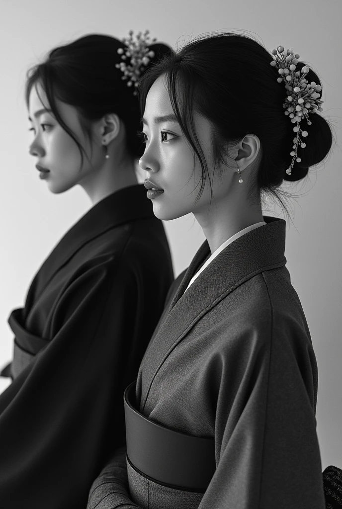 Japanese women in black and white