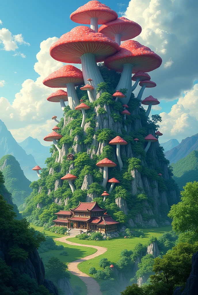 Mountain of mushrooms、Bamboo Shoot Village