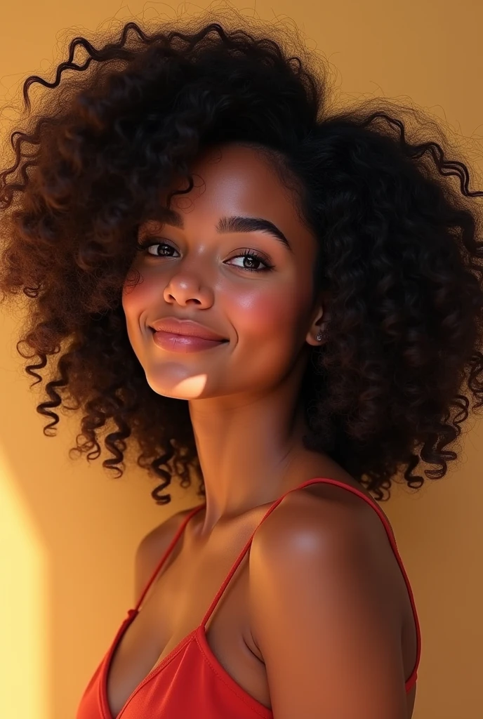curly hair , femme metisse afro claire de peaux ,27ans 