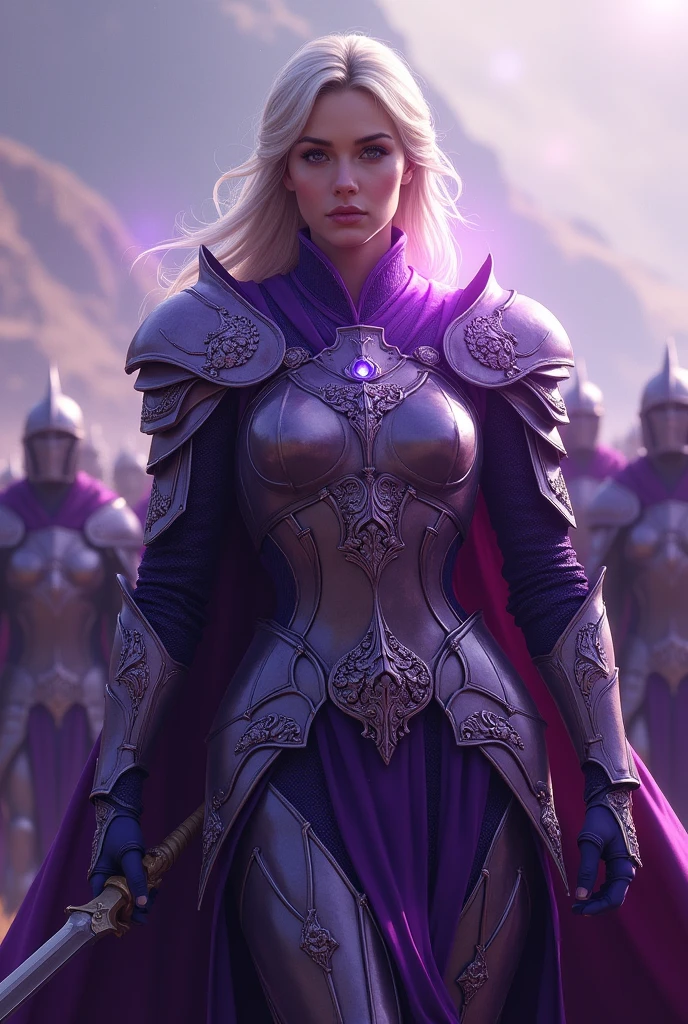 Female General, Purple tone, armor