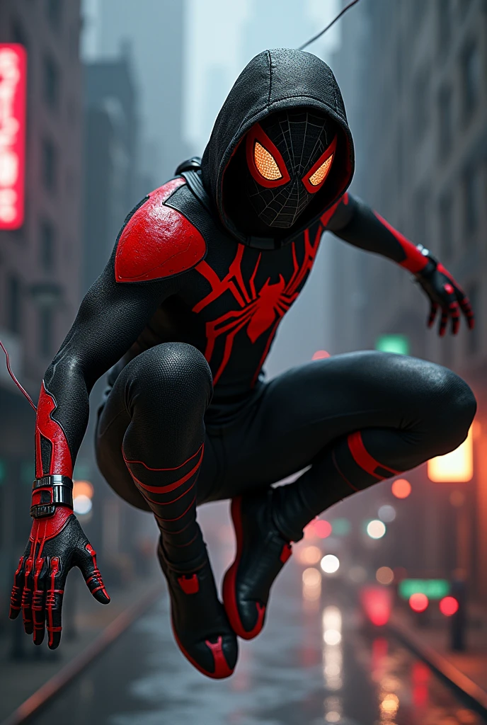 Spiderman black and red suit home mede