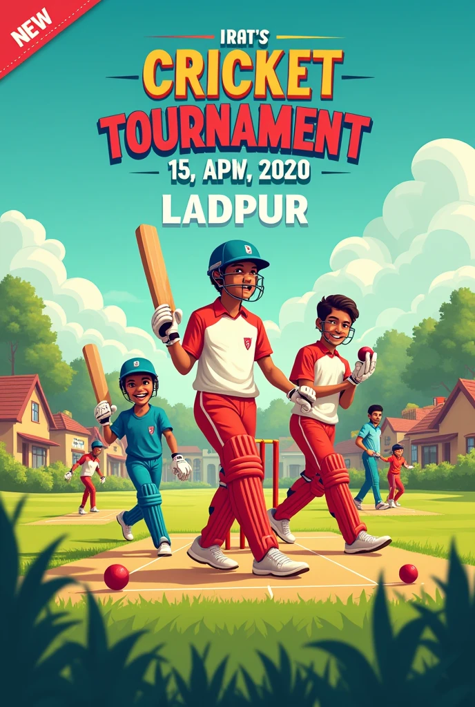 A poster for cricket tournament in ladpur village