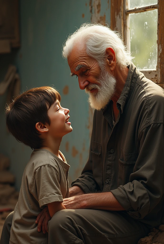 . Old age The grandson:
grandfather, why don't you have teeth?
Why are you praying alone?.
E treme, like the sick When they have a fever, grandfather?
Why is your hair white??
Why do you lean on a staff??
grandfather, Because, like ice,
Your hand is so cold?
Why is your face so sad??
Your voice is so shaky?
grandfather, what is your dislike?
Why don't you laugh like us??
the grandmother:
My grandson, which is my charm,
You were just born… And I, I've been living so much That I'm tired of living!
The years, that are passing by,
They're killing us without mercy:
Only you can do it, speaking,
Give me joy, you alone!
Your smile, child,
Fall upon my martyrdoms,
Like a glimmer of hope,
As a blessing from God!
Inspired by this poem