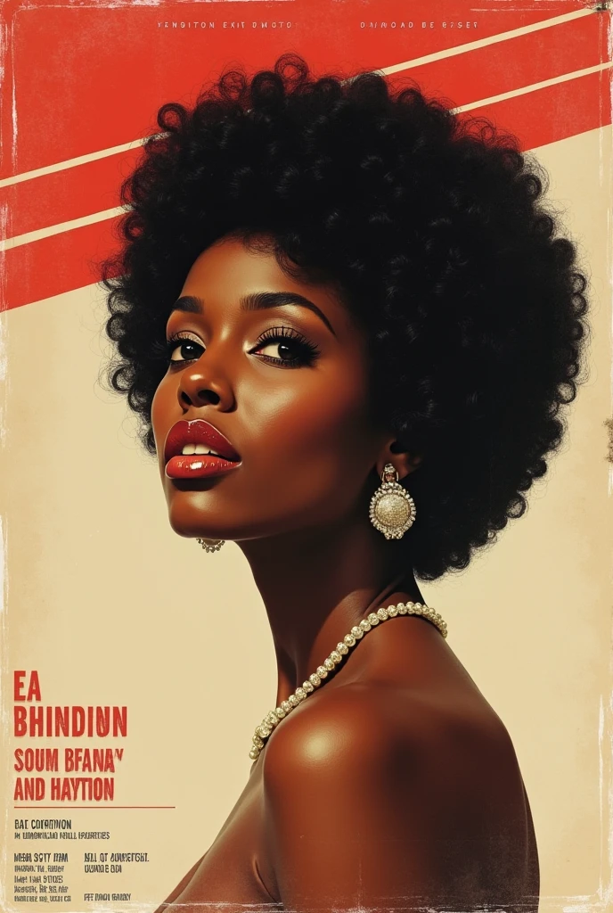 A female soul music singer from 1960 on an old 45 rpm record cover with a red stripe across the top of the cover
