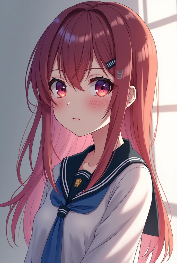 Make a profile picture of a schoolgirl hentai teenager with anime art
