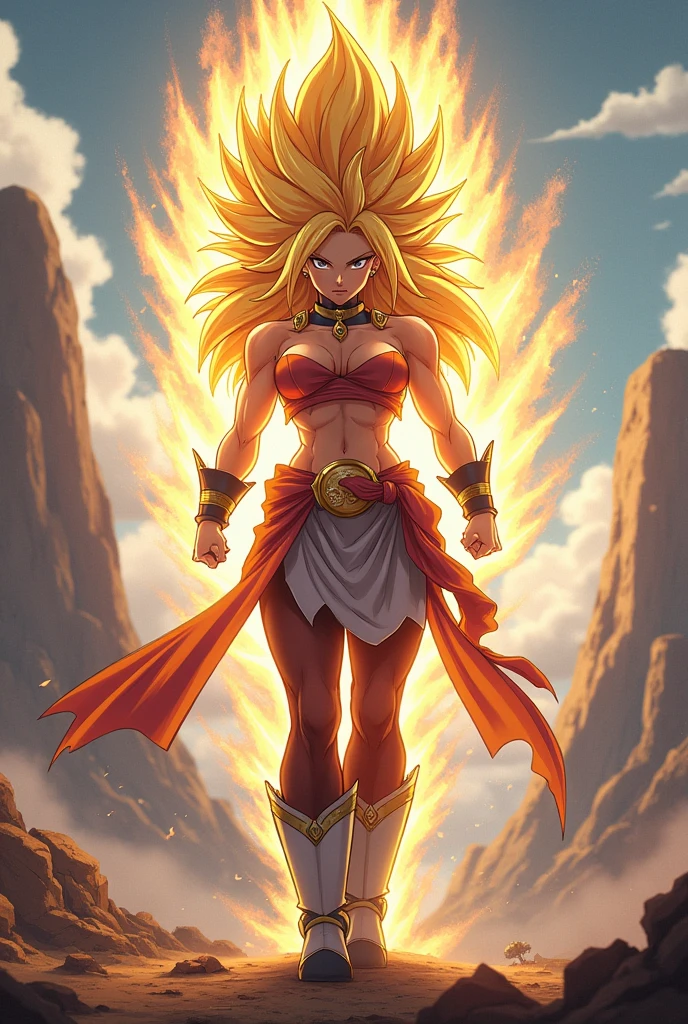 Genshin impact Dragonball Z girl super saiyan