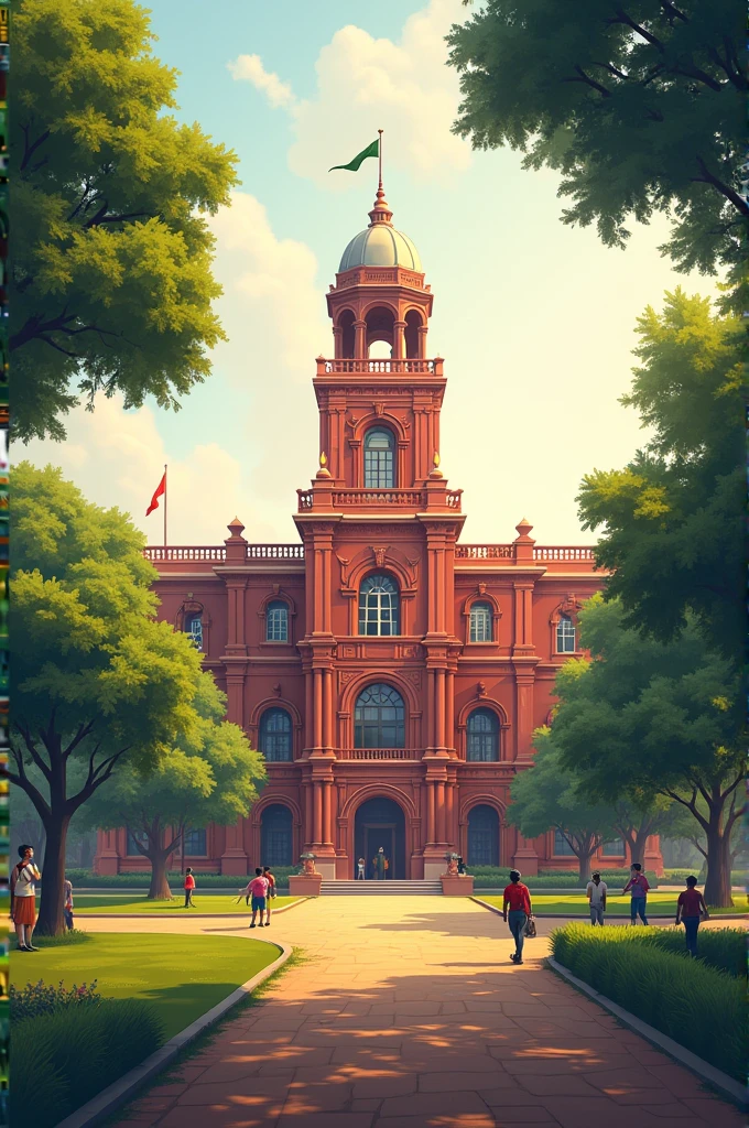 Create a mobile wallpaper of Dhaka University with a motivation written on it to get a chance