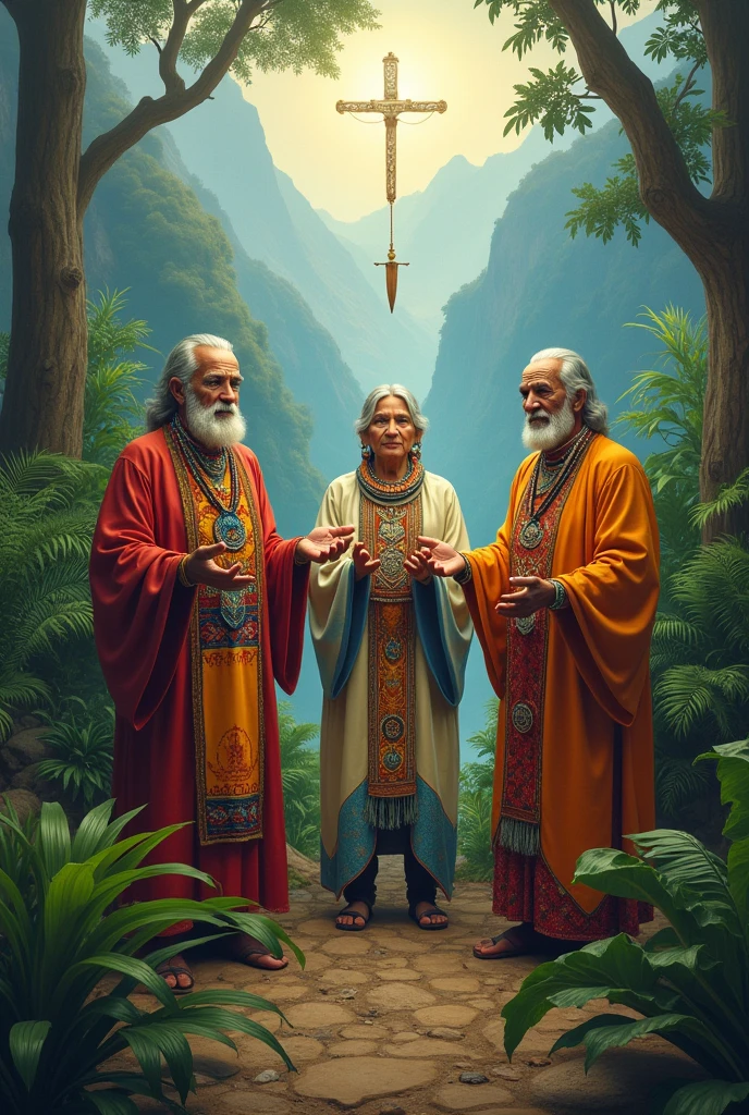 Men and women of ancestral wisdom from Ecuador. healer of scares and bone-setter