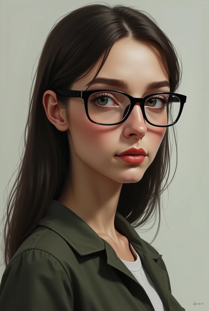 Victoria is a tall, thin brunette with straight hair who wears glasses and has suffered from facial paralysis.