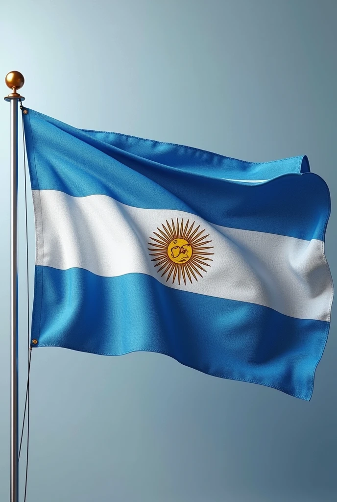 can you make the argentinian flag more realistic