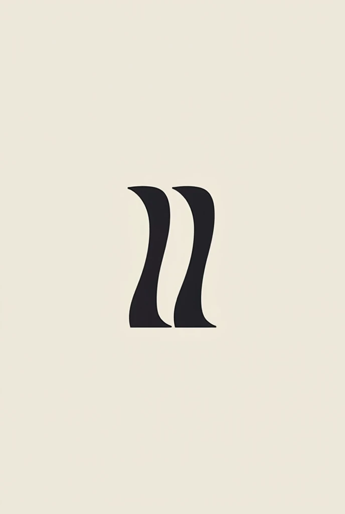 create a logo with the letters "L L" alrevez