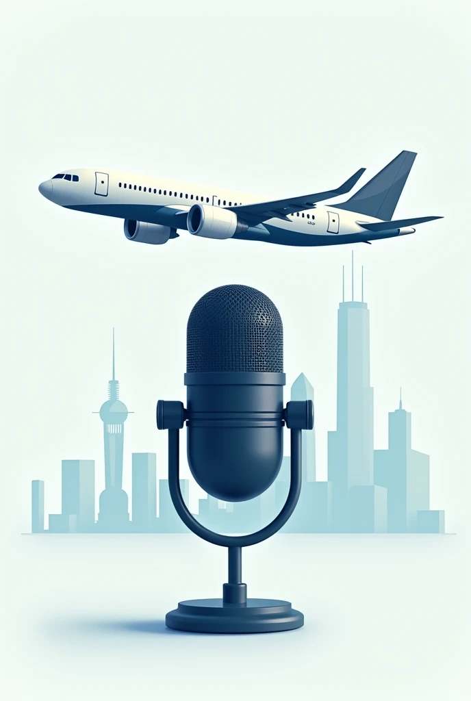 Profile picture of microphone and airplane podcast