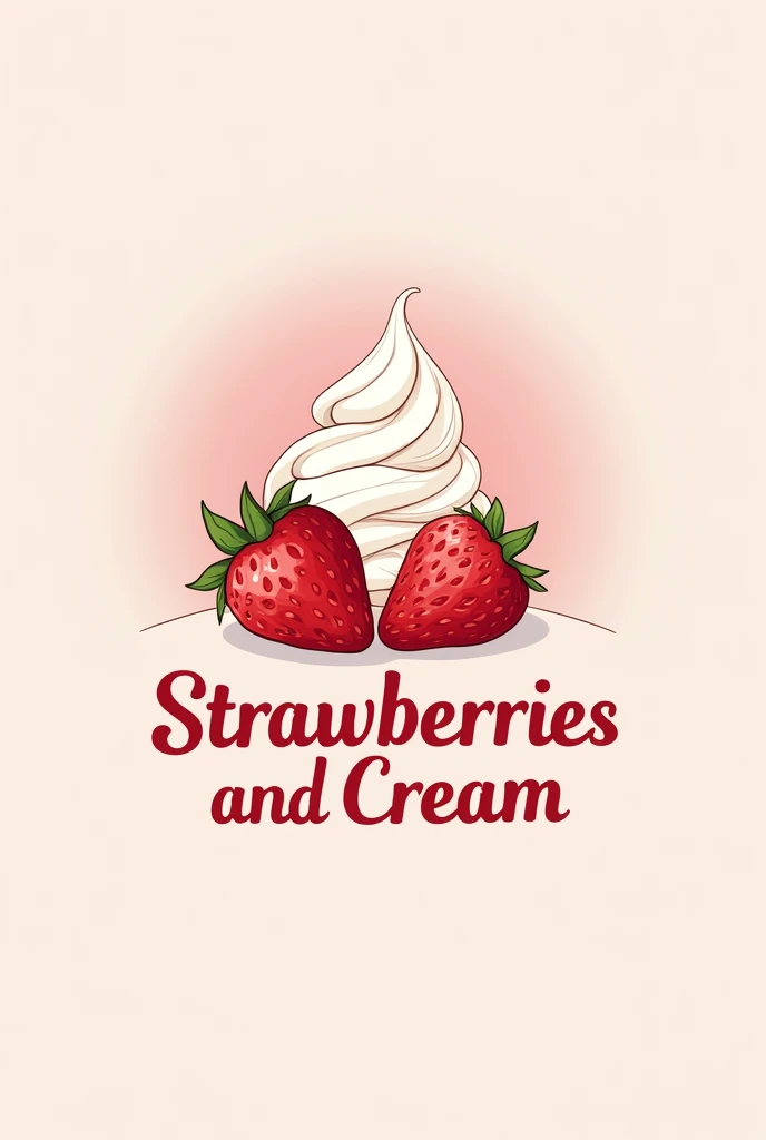 make me a logo for a strawberries and cream shop 