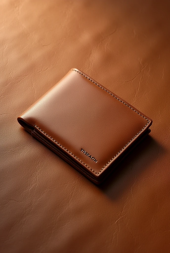 Best leather type background with realistic wallet for business ad