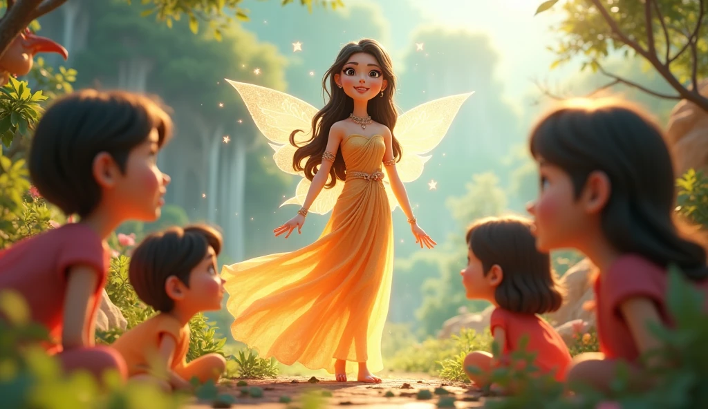 In 3D animation.How does Rani Pari inspire the children to do good deeds?