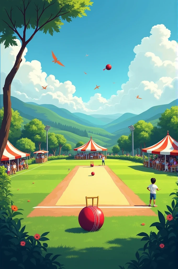 A cricket tournament start date 25 August 2024 in village ladpur