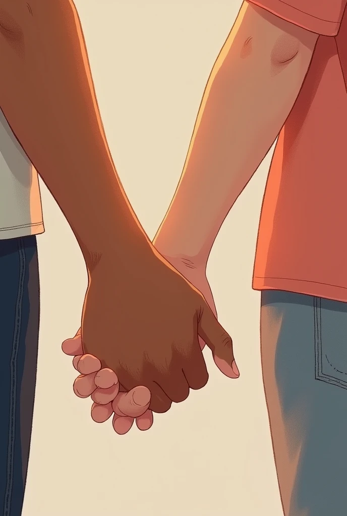 Two people holding hands only hands Korean color man and woman 