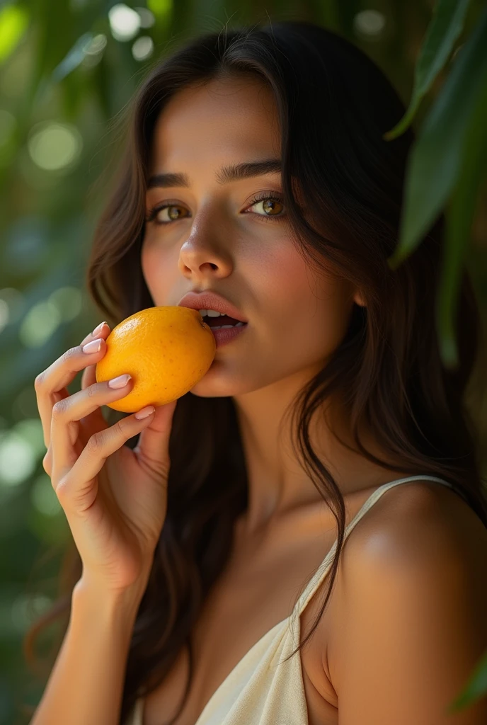 Alphonso mangoes eating sexy
girl