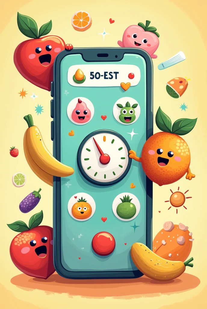 create a cartoon calorie tracker image