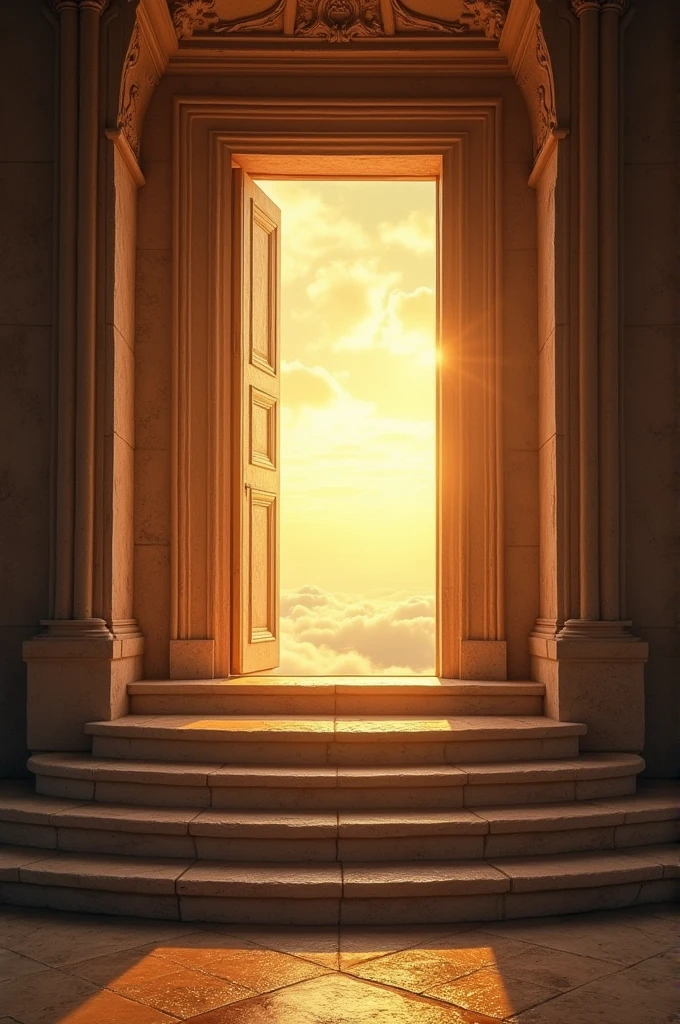 After stairs the door to heaven of God's kingdom is wide open.