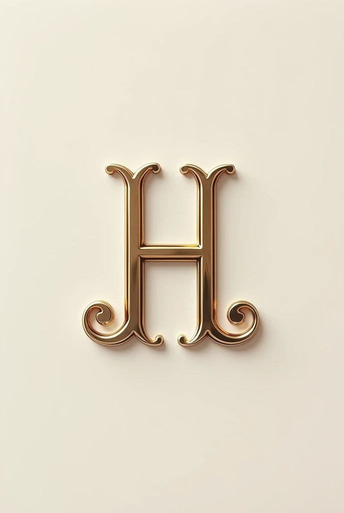 create a logo with the letters "L H" in luxury theme