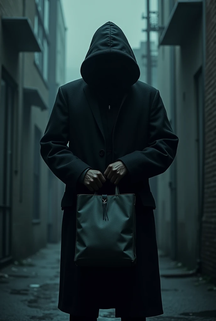 Bag man holding a bag

