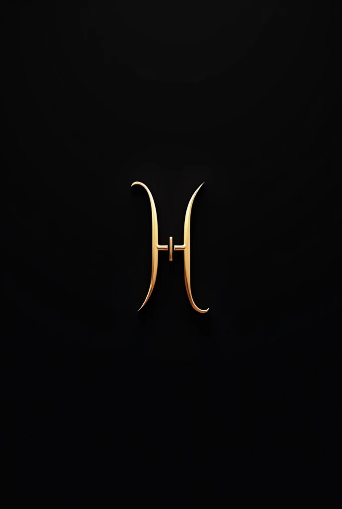 create a logo with the letters "L H" in luxury theme in black color