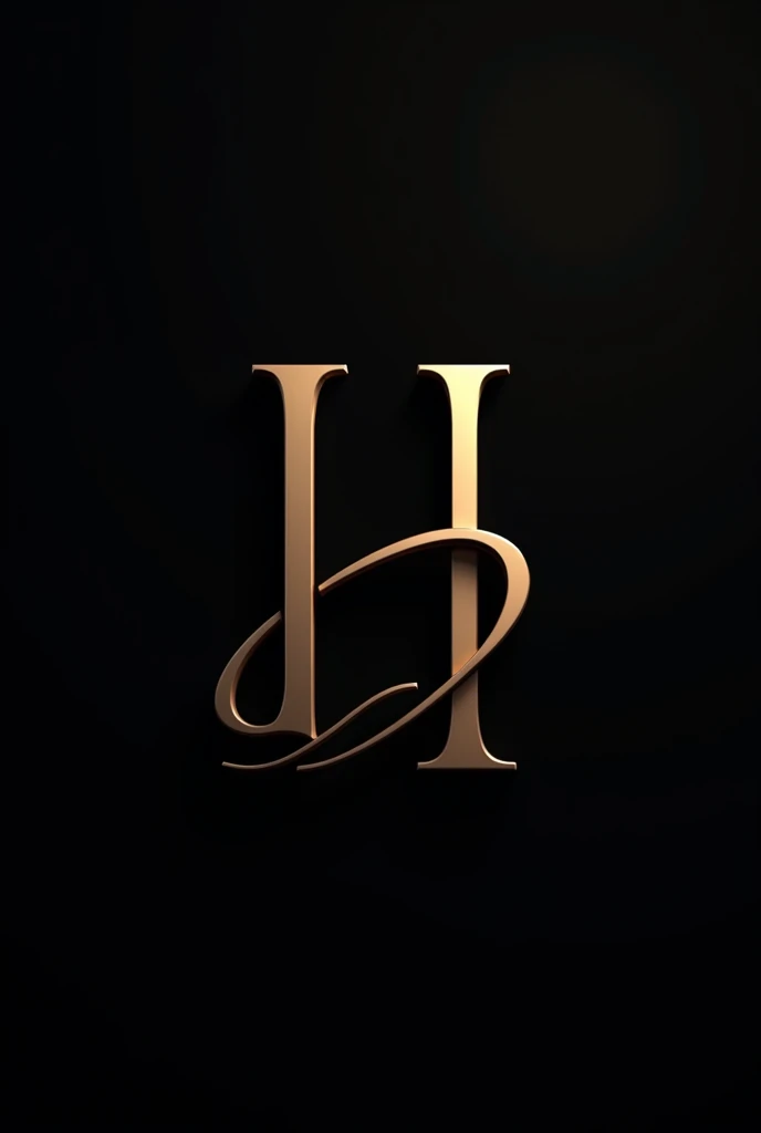 create a logo with the letters "L H" in luxury theme in black color 