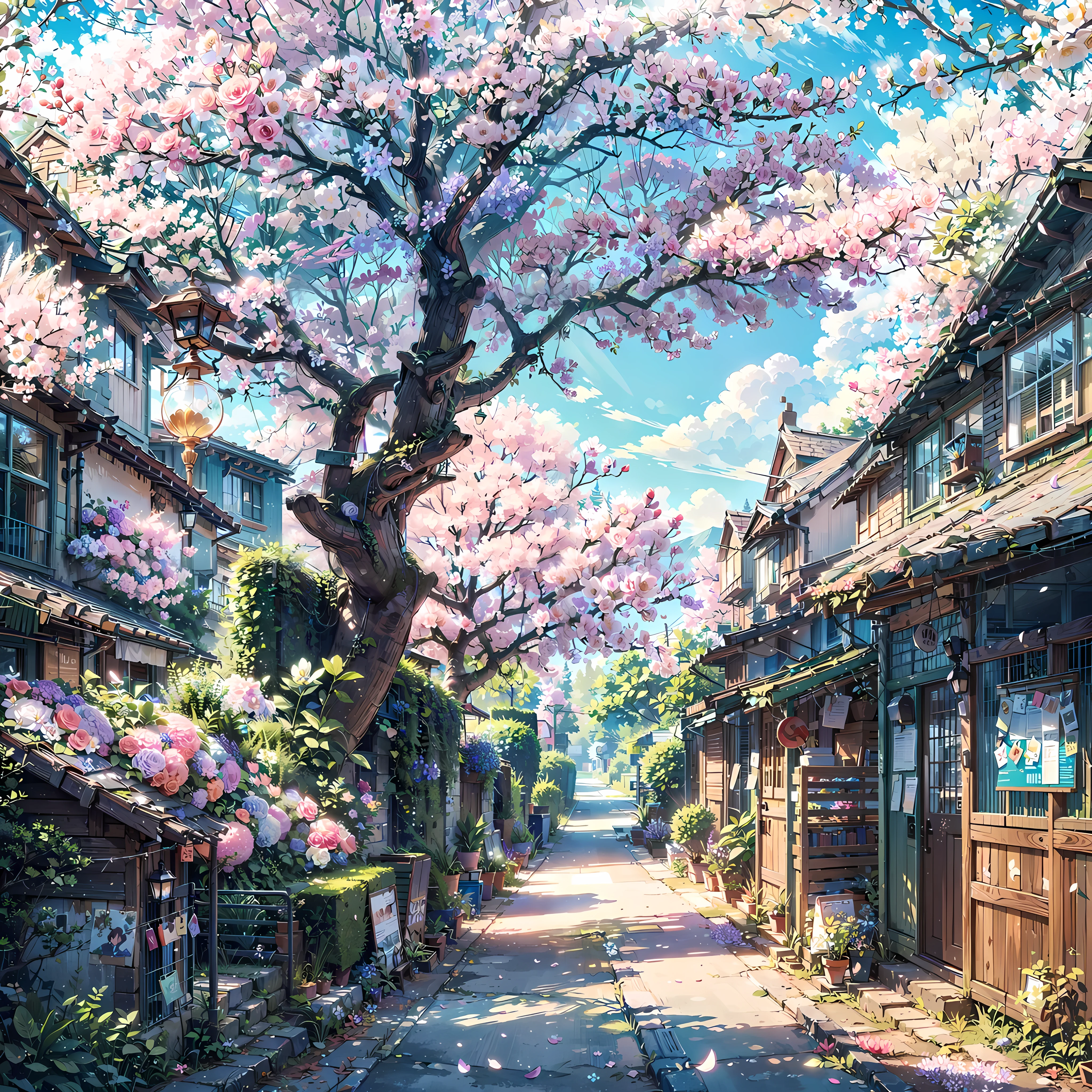 cherry blossom trees