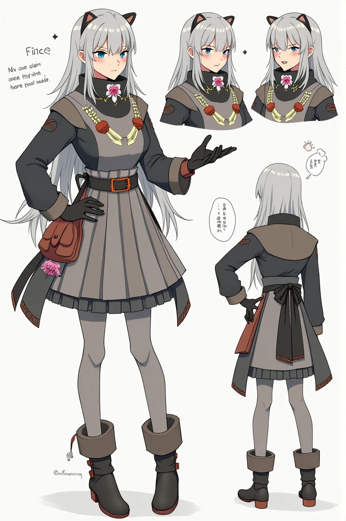 ((masterpiece)),(((best quality))), (((detailed face))), ((vtuber character design sheet,same character,front,side,back)),illustration, 1 cyberpunk witch wearnng pagan Karelian and Finnish clothes. Kalevala, folklore. environment Scene change, pose too (simple background, white background: 1.3) waiting to start